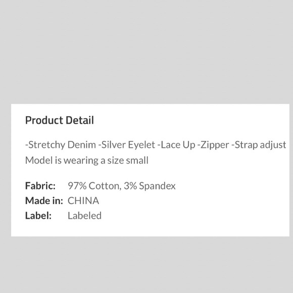 Laceup Denim dress - Picture 6 of 7